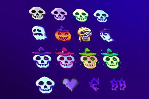 halloween twitch skull badges