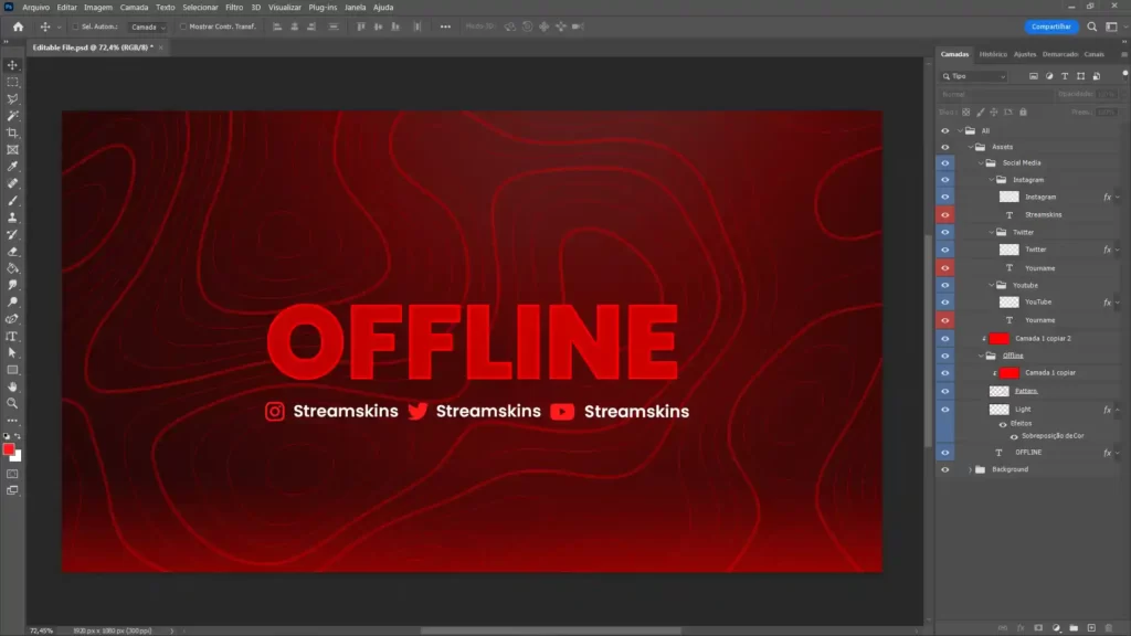 red stream overlay