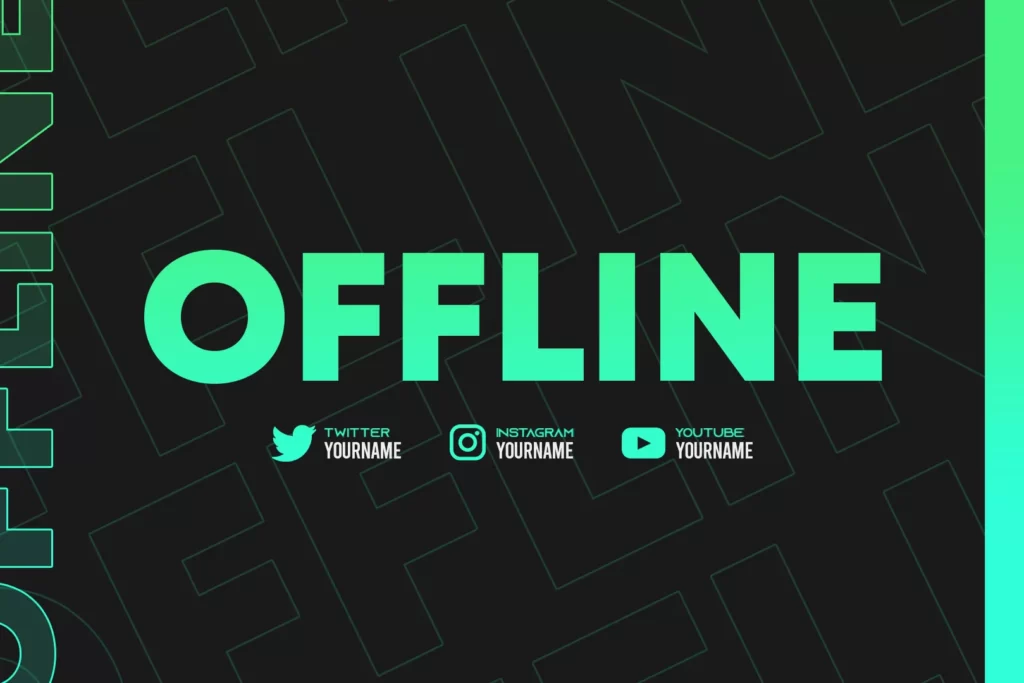 transmitir modelo de tela de banner de jogos offline com logotipo