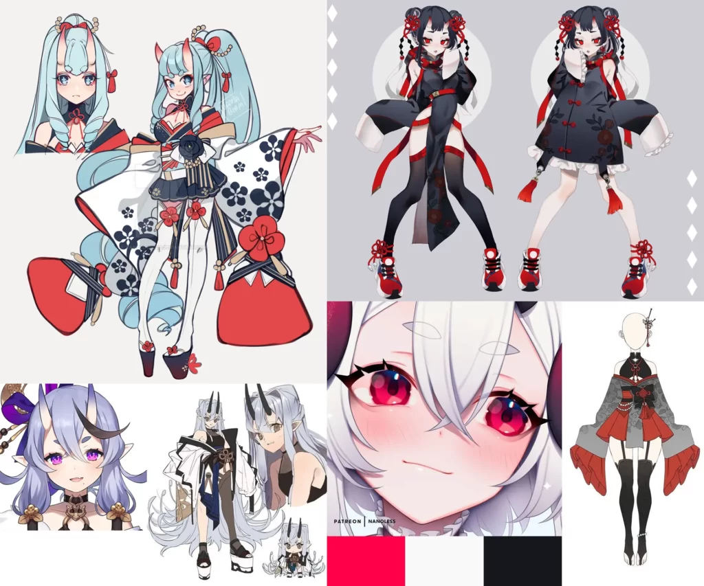 vtuber modeling moodboard