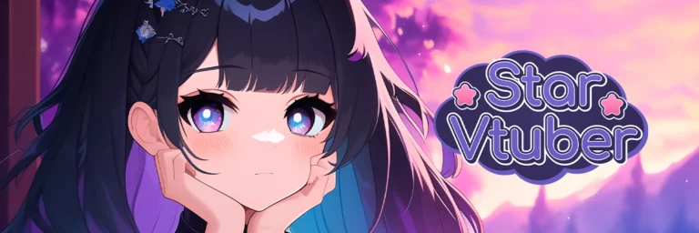 kawaii vtuber overlay pack — chat frame and webcam border with readable labels