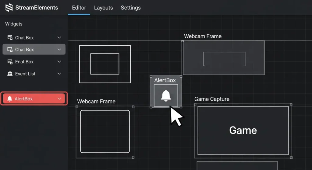 A streamer learning how to set up stream alerts by uploading a custom WEBM file in the Streamlabs Alert Box settings